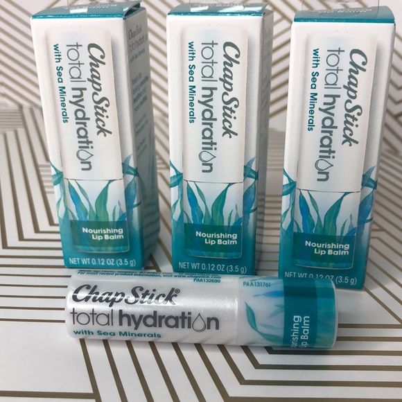 Chapstick Other - 3 ChapStick Total Hydration Nourishing Lip Balm with Sea Minerals, 0.12oz New!